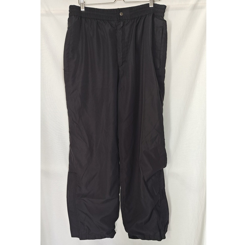 Bolle Golf Wind Pants Black Elastic Waist Zipper Leg Large‎ Drawstring